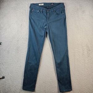 AG Adriano Goldschmied The Stilt Cigarette Leg Teal Pants Womens Size 27R